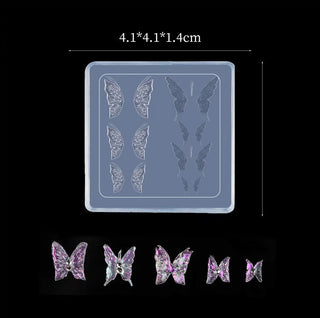 3D Nail Charm Mold 18 - Butterfly