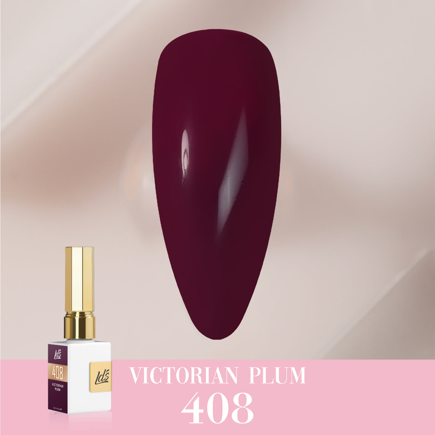 LDS Color Craze Collection - 408 Victorian Plum - Gel Polish 0.5oz