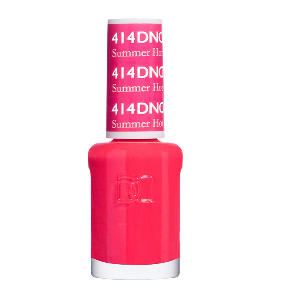 DND Gel Nail Polish Duo - 414 Pink Colors - Summer Hot Pink