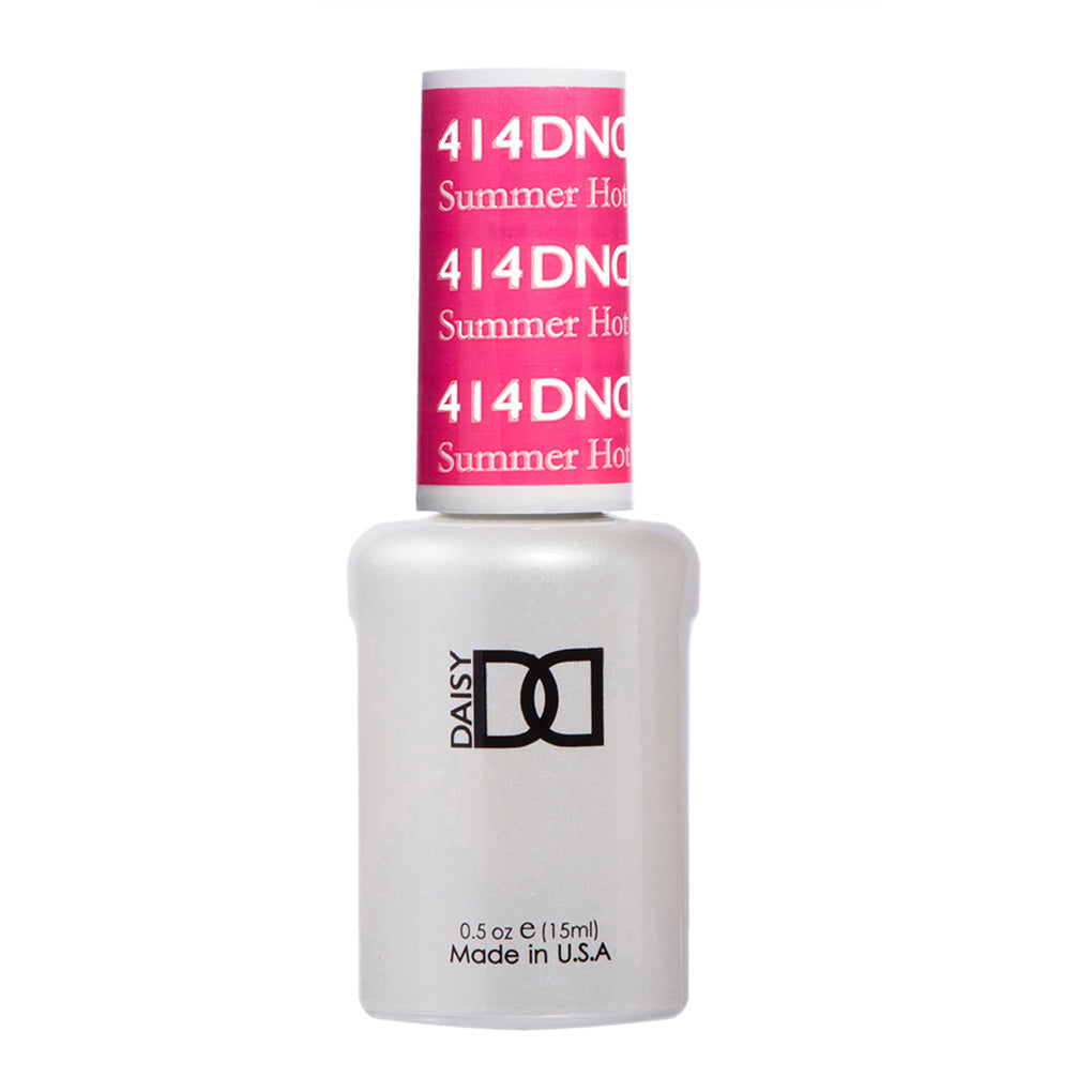 DND Gel Nail Polish Duo - 414 Pink Colors - Summer Hot Pink