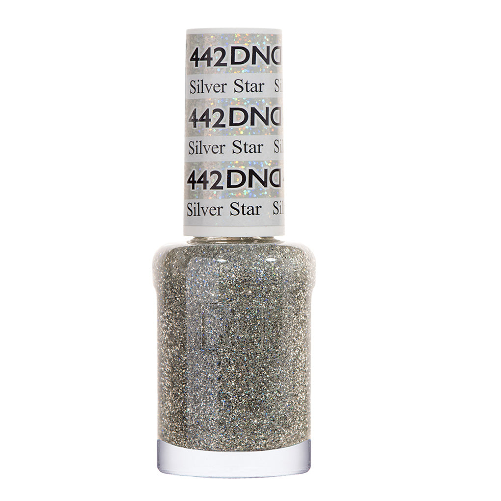 DND Gel Nail Polish Duo - 442 Silver Colors - Silver Star