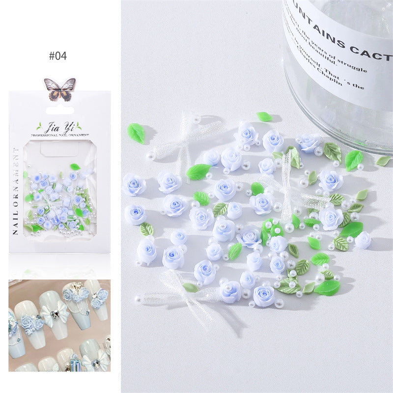 50pcs Flower Nail Art Decorations Resin #04