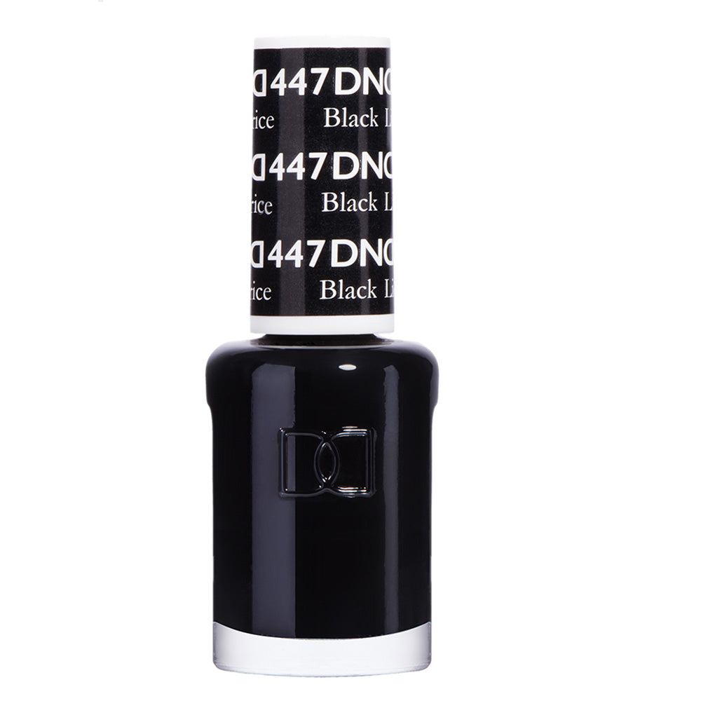 DND Gel Nail Polish Duo - 447 Black Colors - Black Licorice
