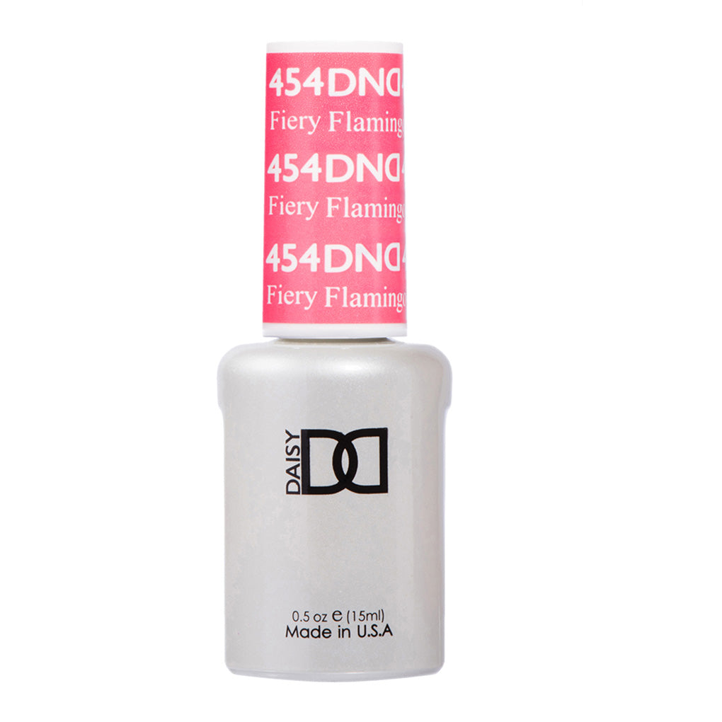 DND Gel Nail Polish Duo - 454 Pink Colors - Fiery Flamingo