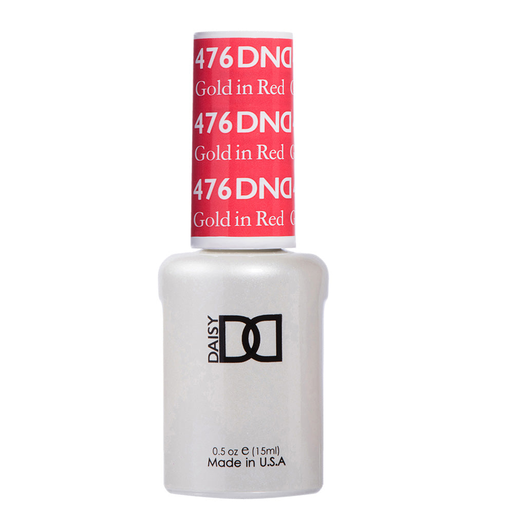 DND Gel Nail Polish Duo - 476 Orange Colors - Gold in Red