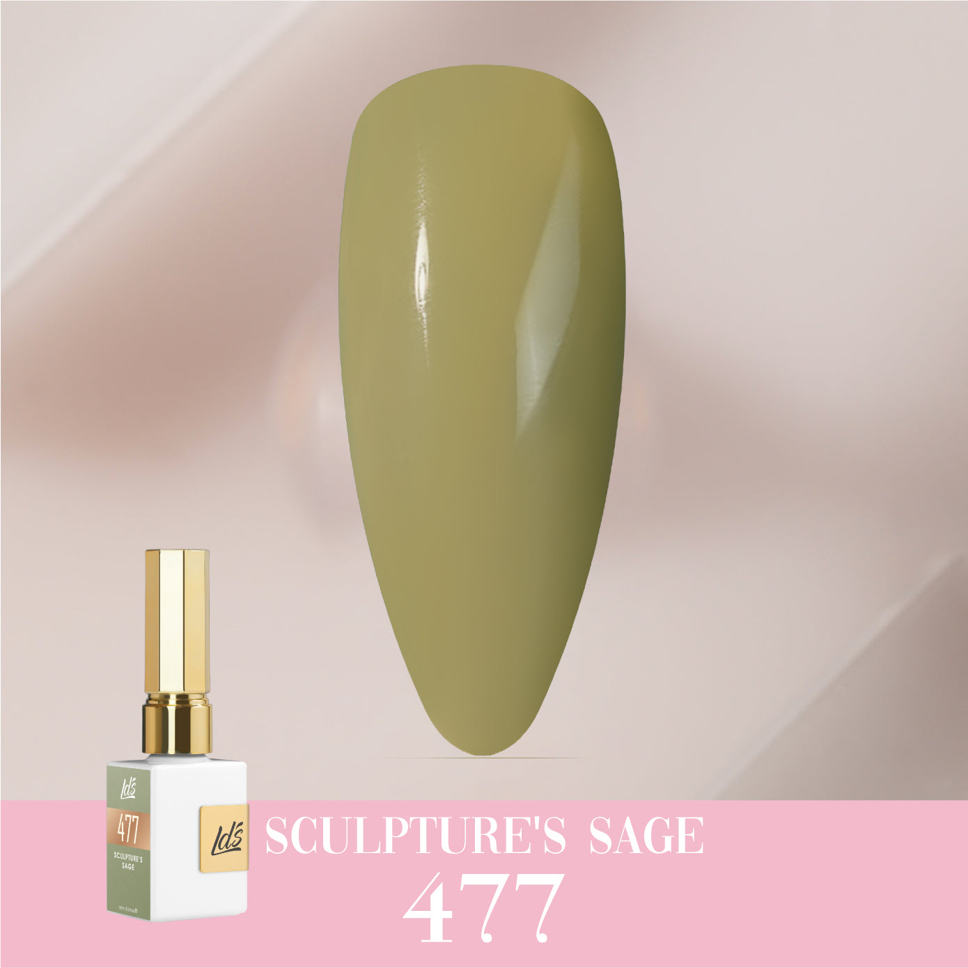 LDS Color Craze Collection - 477 Sculpture's Sage - Gel Polish 0.5oz