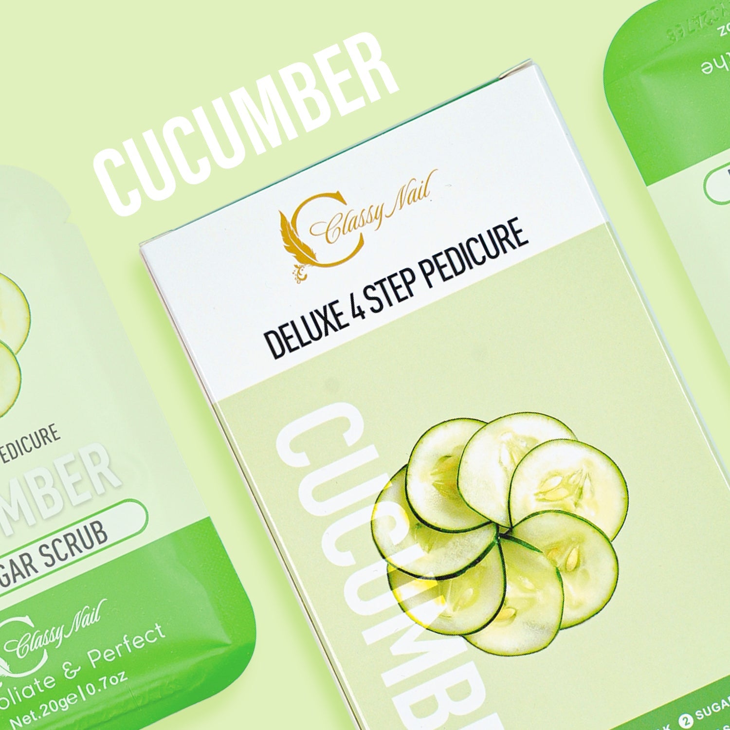 Classy Nail - Deluxe 4 Steps Pedicure x100 Boxes - Cucumber