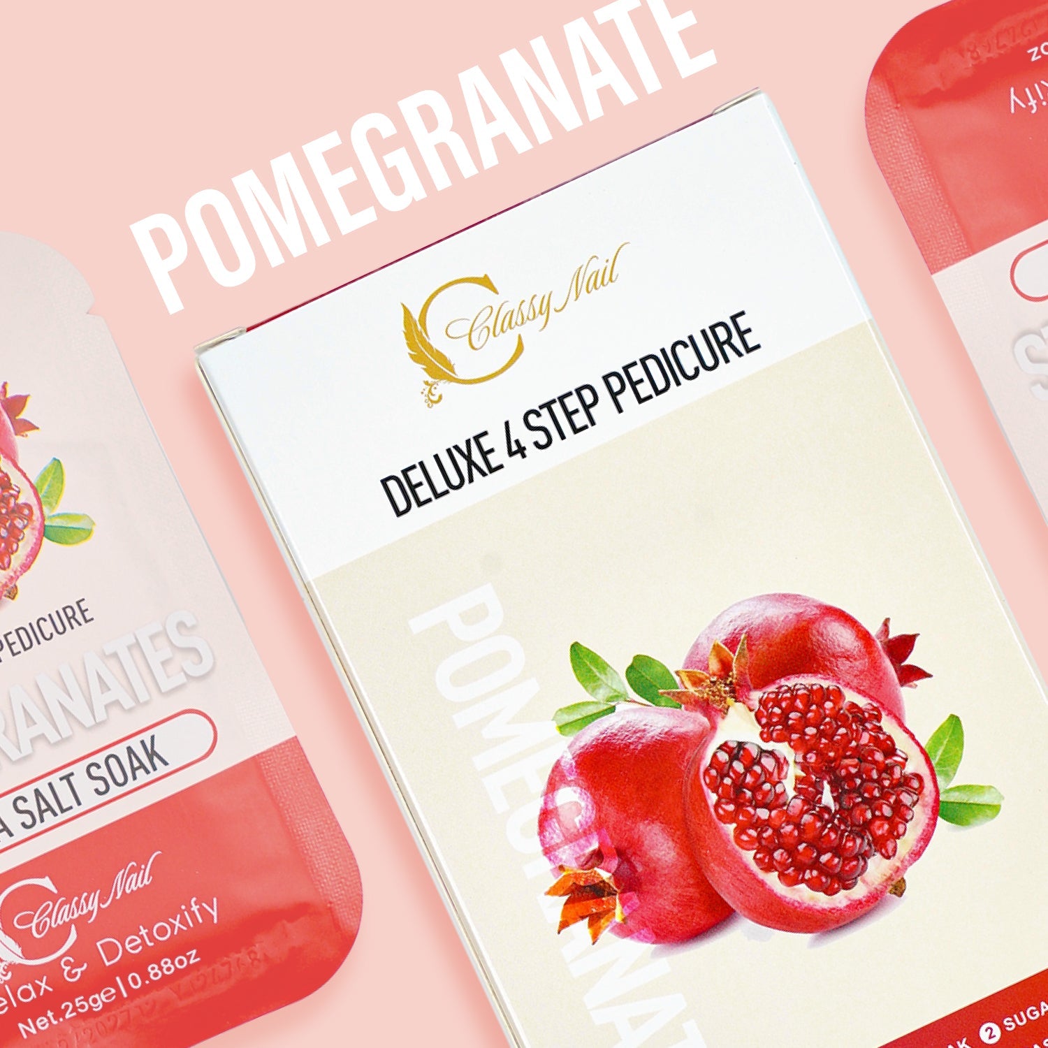 Classy Nail - Deluxe 4 Steps Pedicure - Pomegranates