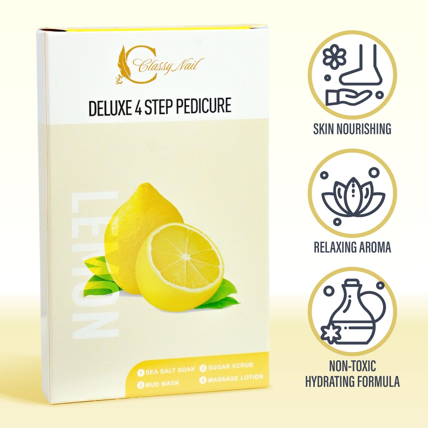 Classy Nail - Deluxe 4 Steps Pedicure - Lemon