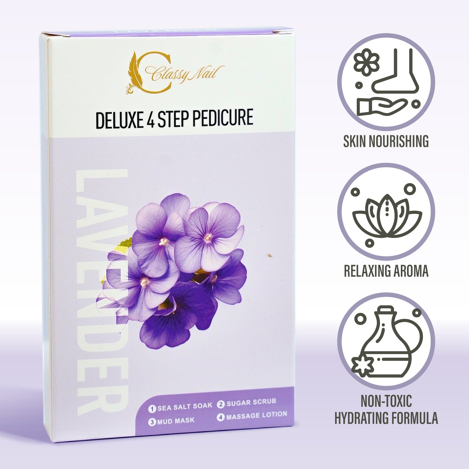 Classy Nail - Deluxe 4 Steps Pedicure - Lavender