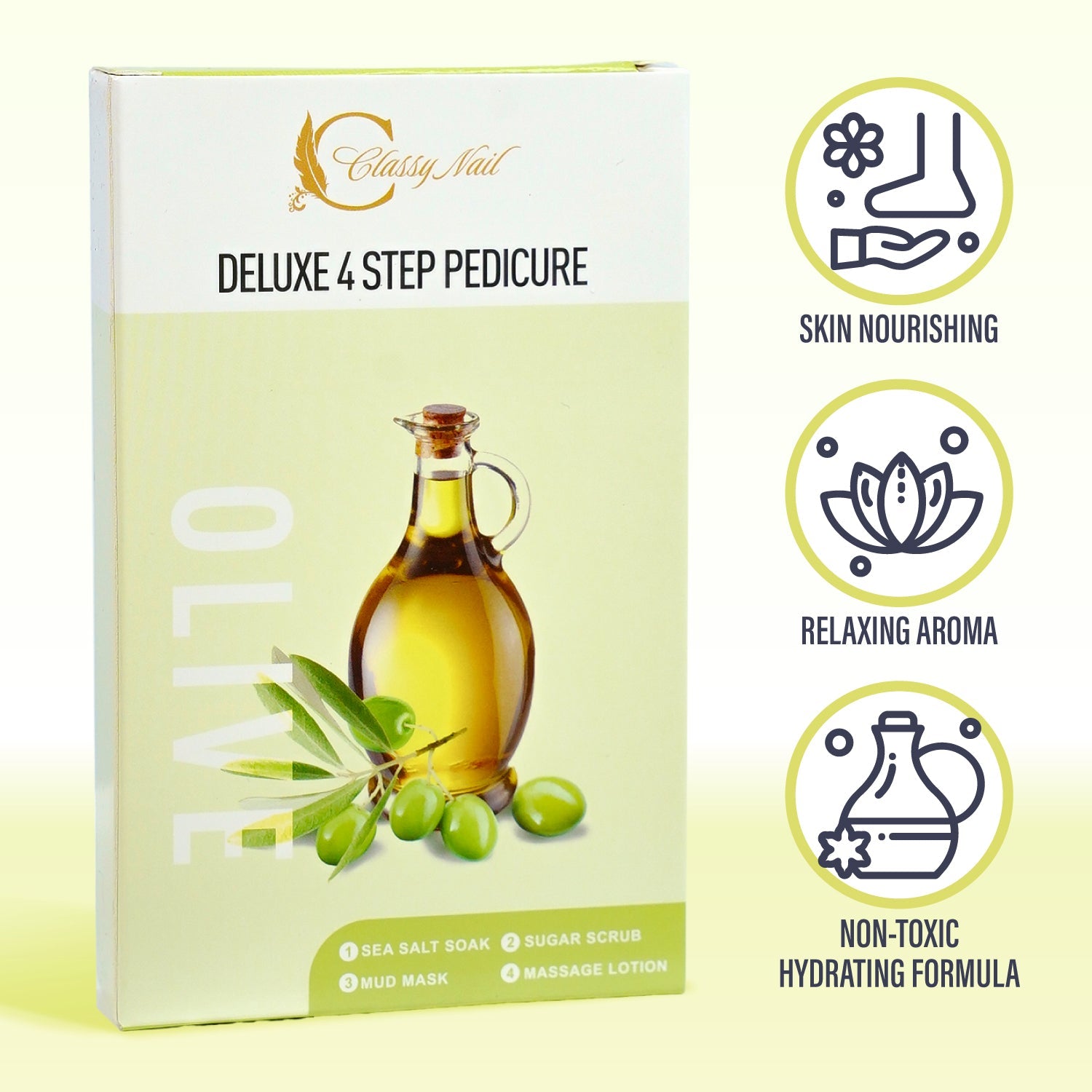 Classy Nail - Deluxe 4 Steps Pedicure - Olive