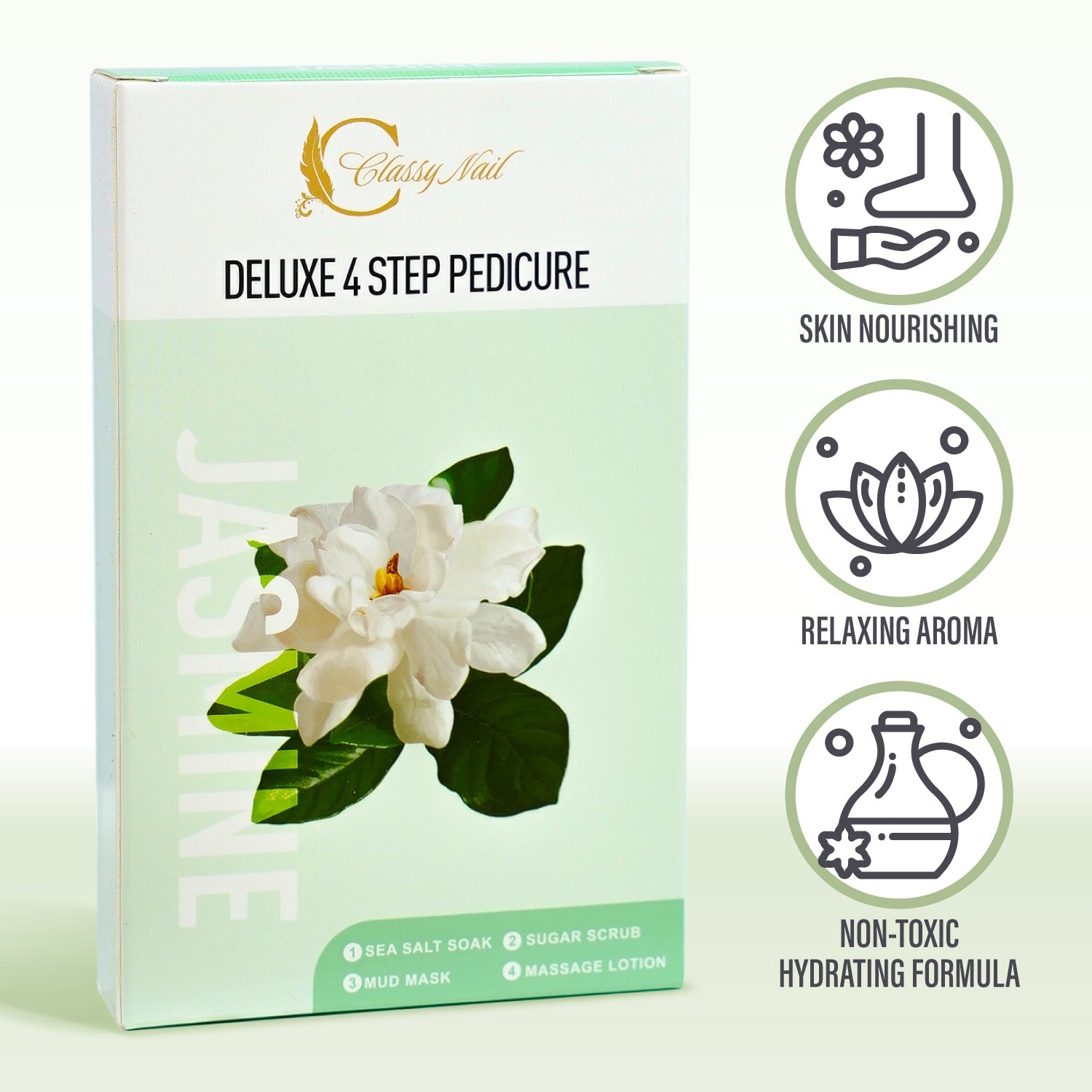 Classy Nail - Deluxe 4 Steps Pedicure - Jasmine