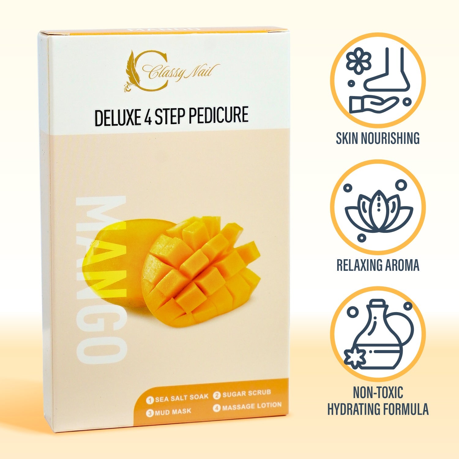 Classy Nail - Deluxe 4 Steps Pedicure - Mango