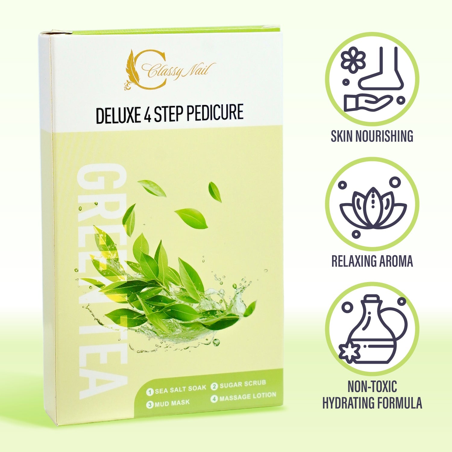 Classy Nail - Deluxe 4 Steps Pedicure - Green Tea