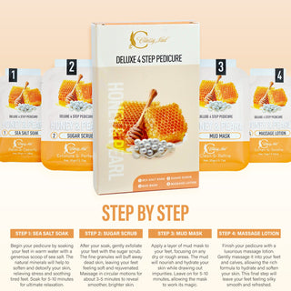 Classy Nail - Deluxe 4 Steps Pedicure x100 Boxes - Honey & Pearl