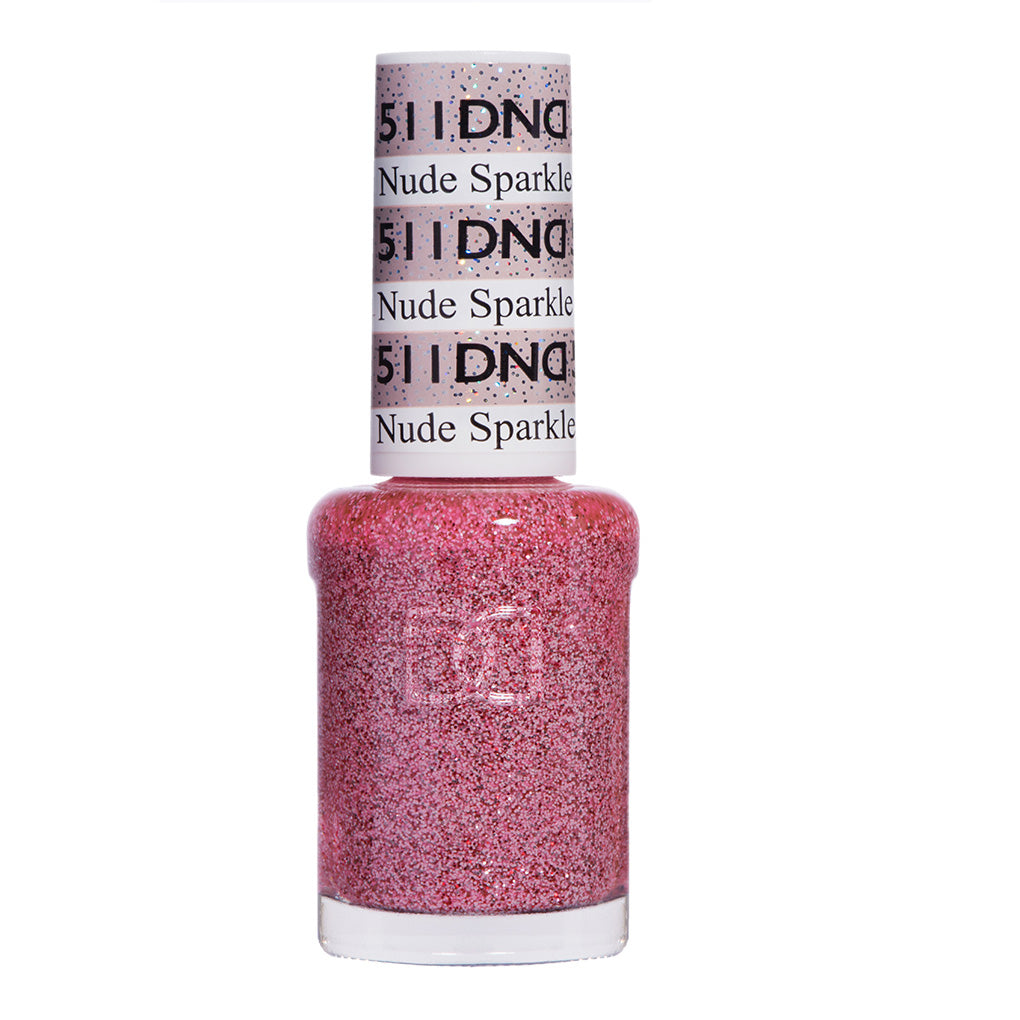DND Gel Nail Polish Duo - 511 Pink Colors - Nude Sparkle