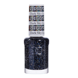 DND Gel Nail Polish Duo - 525 Glitter Colors - Dark Sky Lignt