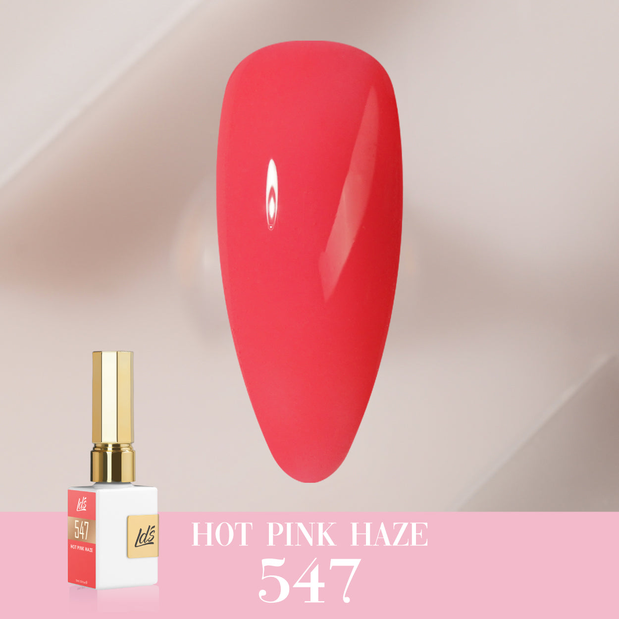 LDS Color Craze Collection - 547 Hot Pink Haze - Gel Polish 0.5oz