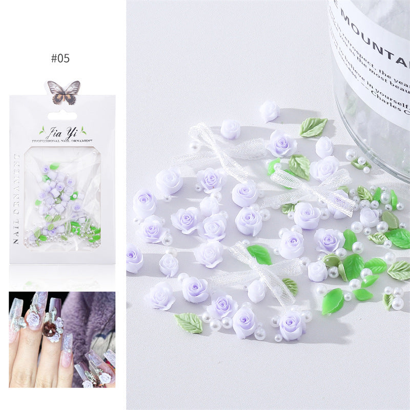 50pcs Flower Nail Art Decorations Resin #05