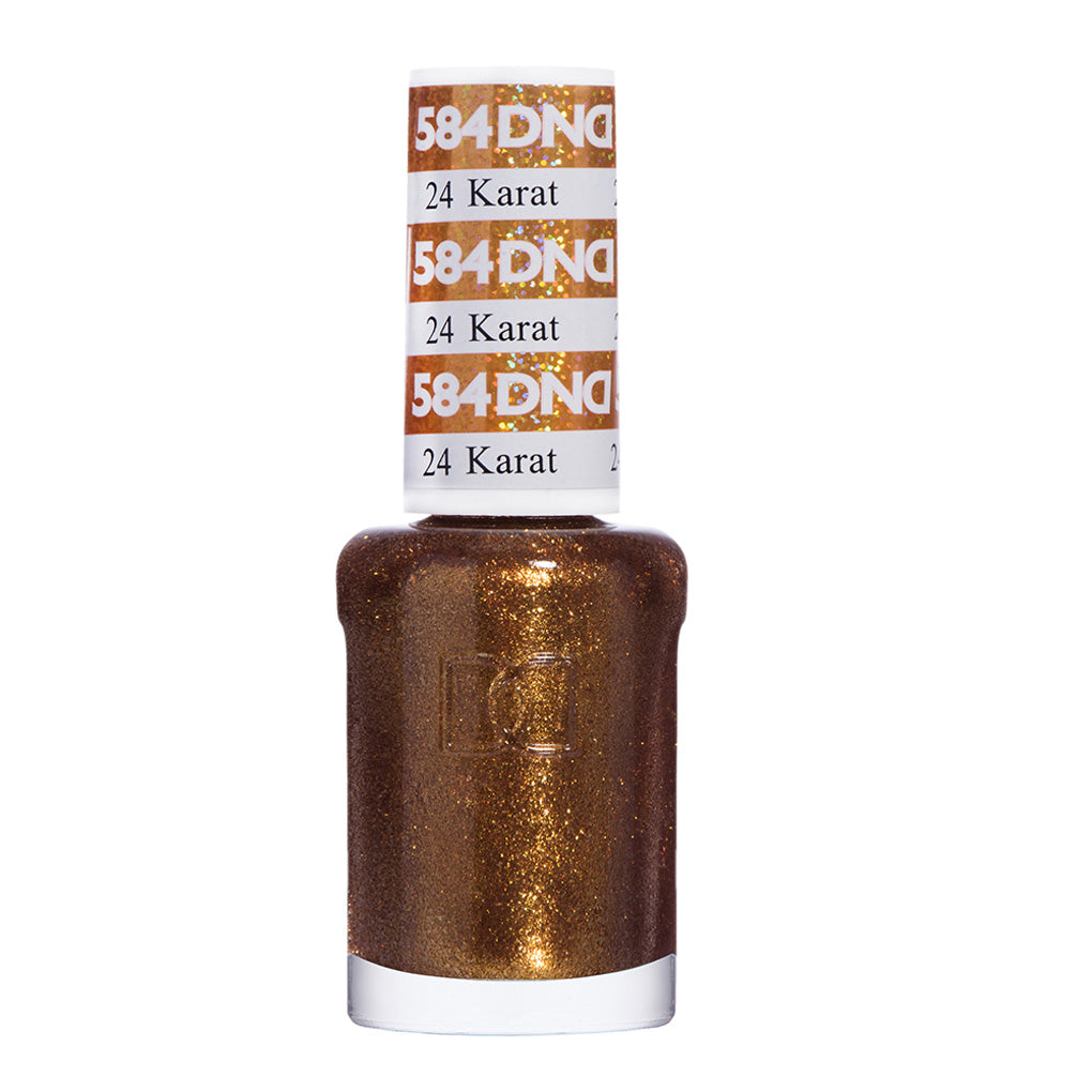 DND Gel Nail Polish Duo - 584 Gold Colors - 24 Karat