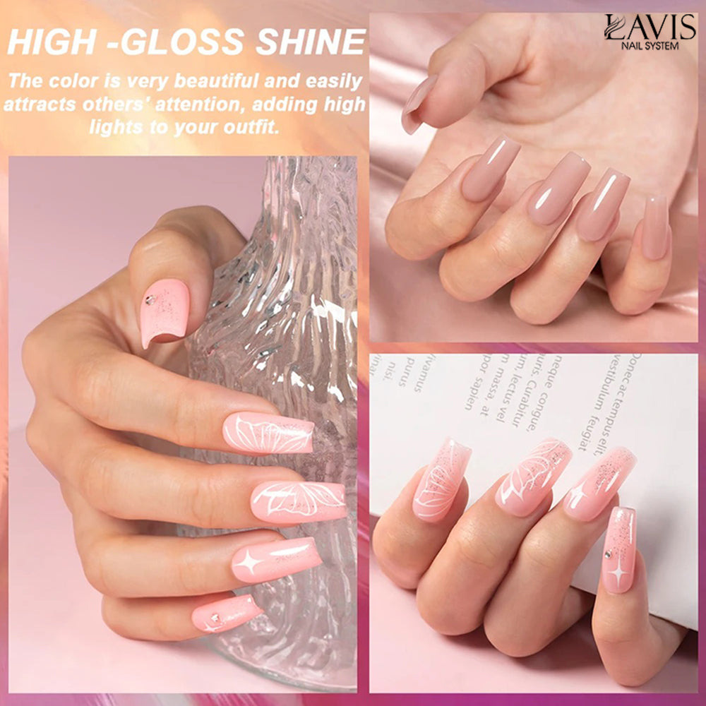 LAVIS J07 - Builder Gel In The Jar 15g - Peach Pink