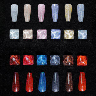 LDS Glitter Set 12 Colors - Gel Polish 0.5 oz - Diamond Reflective Collection