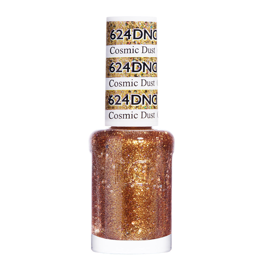 DND Gel Nail Polish Duo - 624 Gold Colors - Cosmic Dust