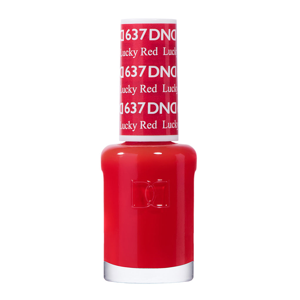 DND Gel Nail Polish Duo - 637 Red Colors - Lucky Red