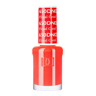 DND Gel Nail Polish Duo - 650 Coral Colors - Floral Coral