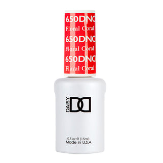 DND Gel Nail Polish Duo - 650 Coral Colors - Floral Coral