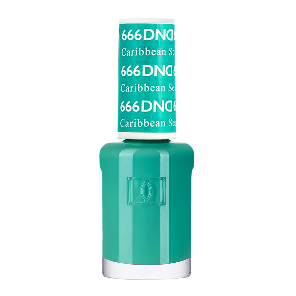 DND Gel Nail Polish Duo - 666 Green Colors - Caribbean Sea