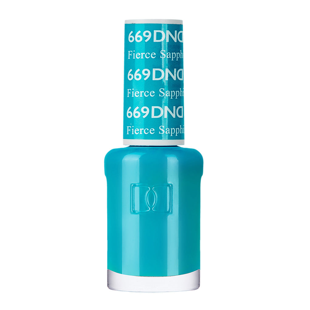 DND Gel Nail Polish Duo - 669 Green Colors - Fierce Sapphire