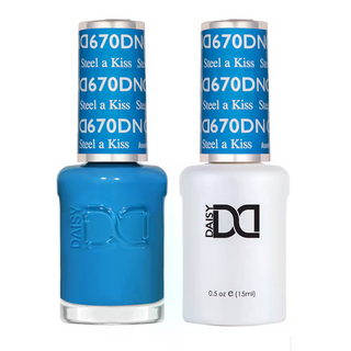 DND Gel Nail Polish - 670 Steel A Kiss