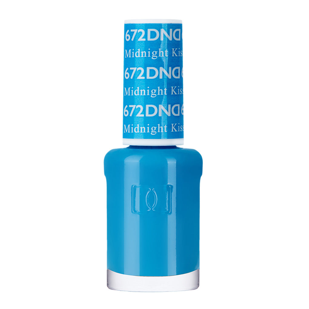 DND Gel Nail Polish Duo - 672 Blue Colors - Midnight Kiss