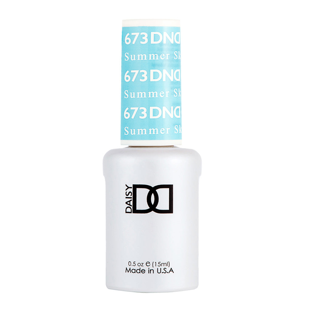 DND Gel Nail Polish Duo - 673 Blue Colors - Summer Sky