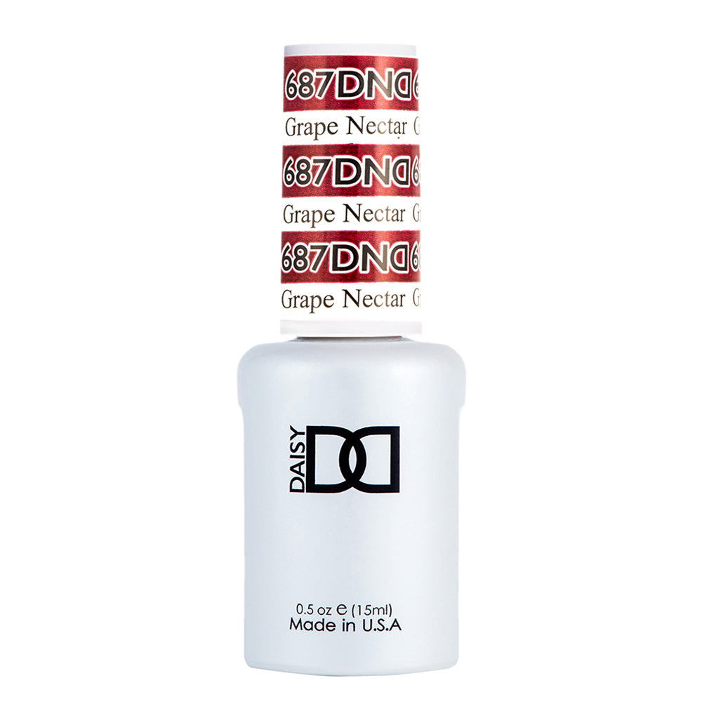 DND Gel Nail Polish Duo - 687 Red Colors - Grape Nectar