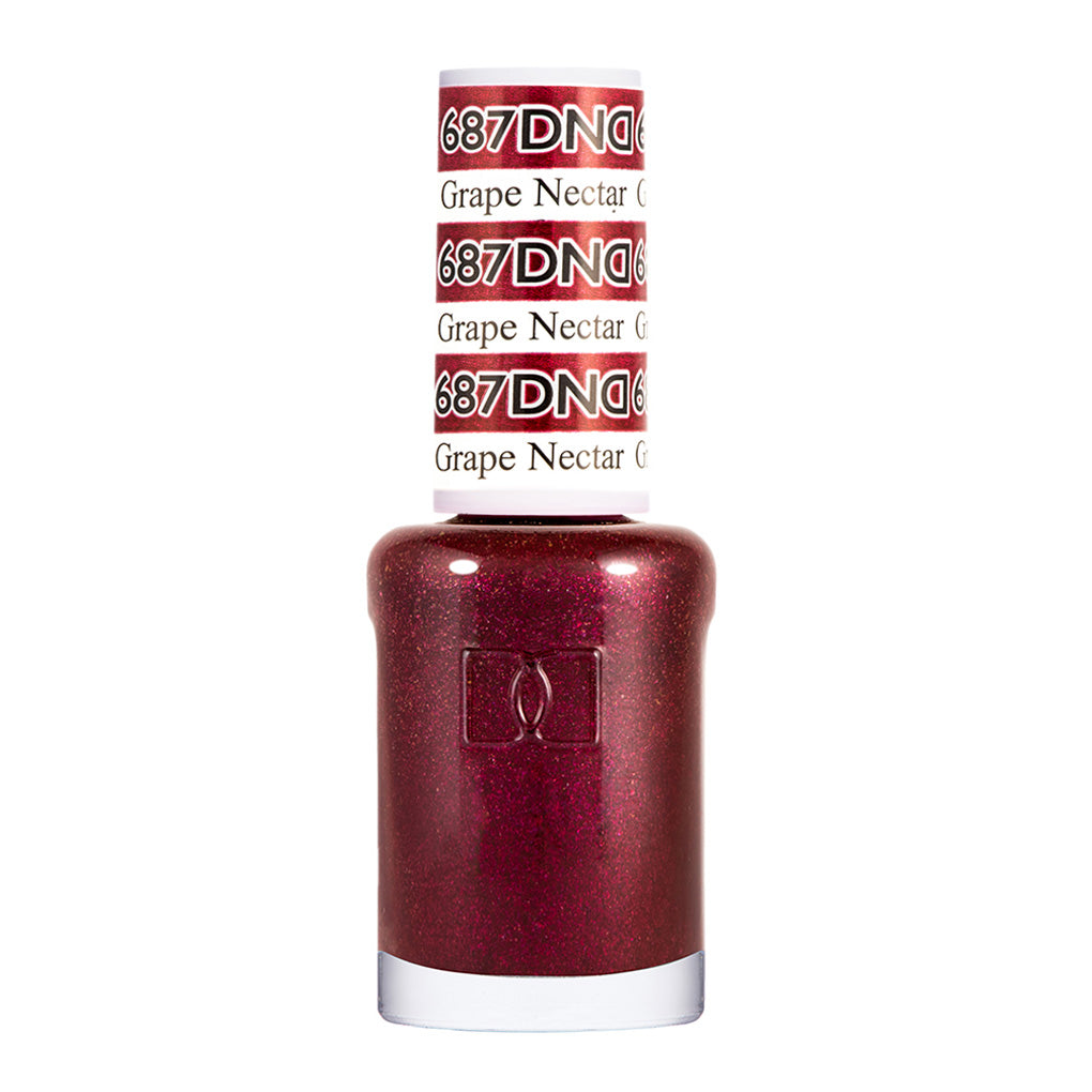 DND Gel Nail Polish Duo - 687 Red Colors - Grape Nectar