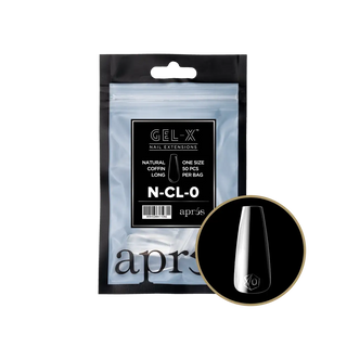 APRES - Gel-X Natural Coffin Long #0 Refill Bag