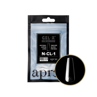 APRES - Gel-X Natural Coffin Long #1 Refill Bag