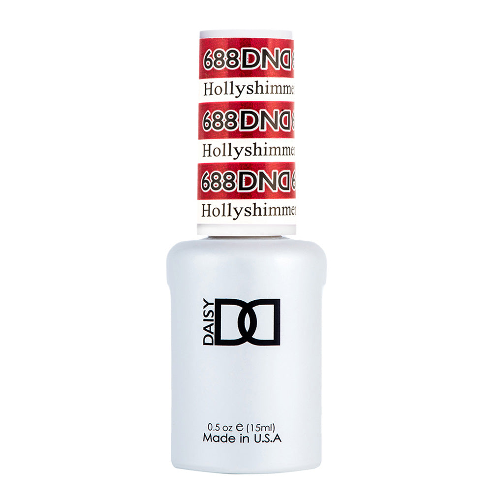 DND Gel Nail Polish Duo - 688 Red Colors - Holly Shimmer