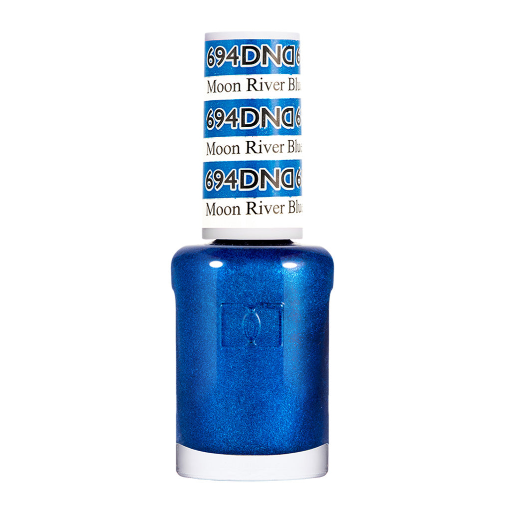 DND Gel Nail Polish Duo - 694 Metallic Colors - Moon River Blue