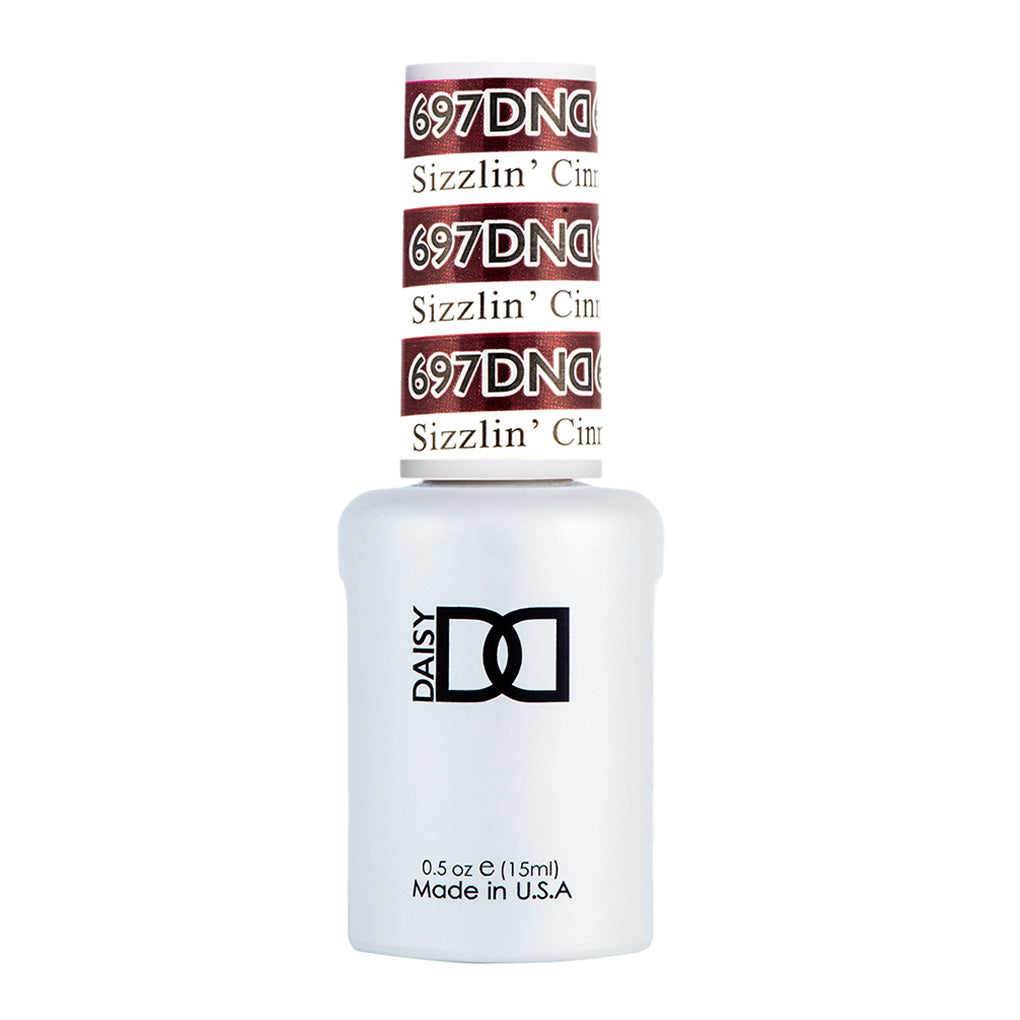 DND Gel Nail Polish Duo - 697 Brown Colors - Sizzlin' Cinnamon