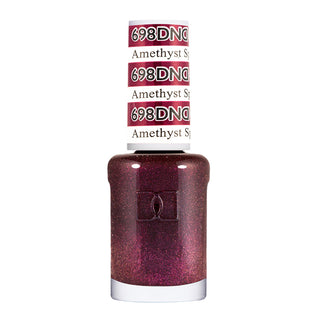 DND Gel Nail Polish Duo - 698 Purple Colors - Amethyst Sparkles