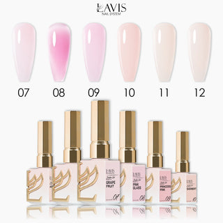 LAVIS Builder Gel In The Bottle - Set 6 Colors (B01 - B06) - Gel Polish 15ml