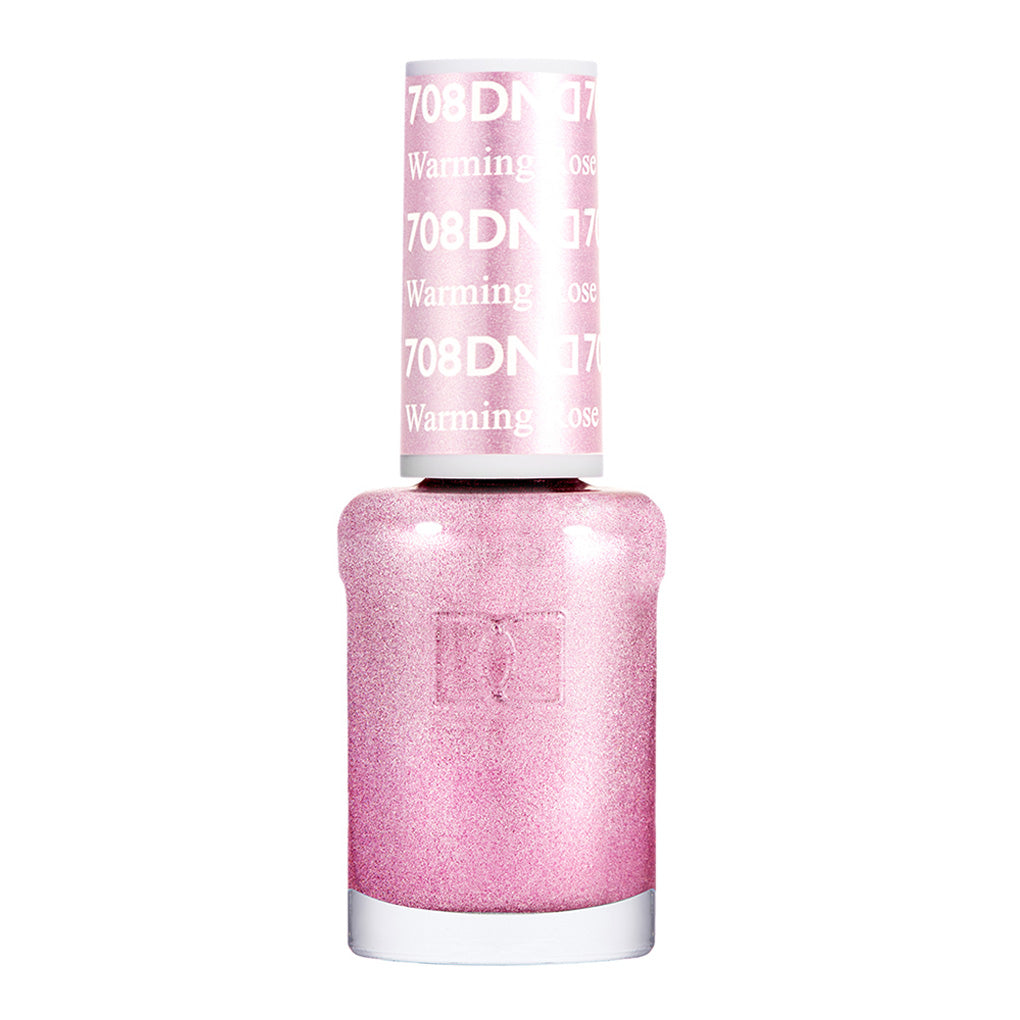 DND Gel Nail Polish Duo - 708 Pink Colors - Warming Rose