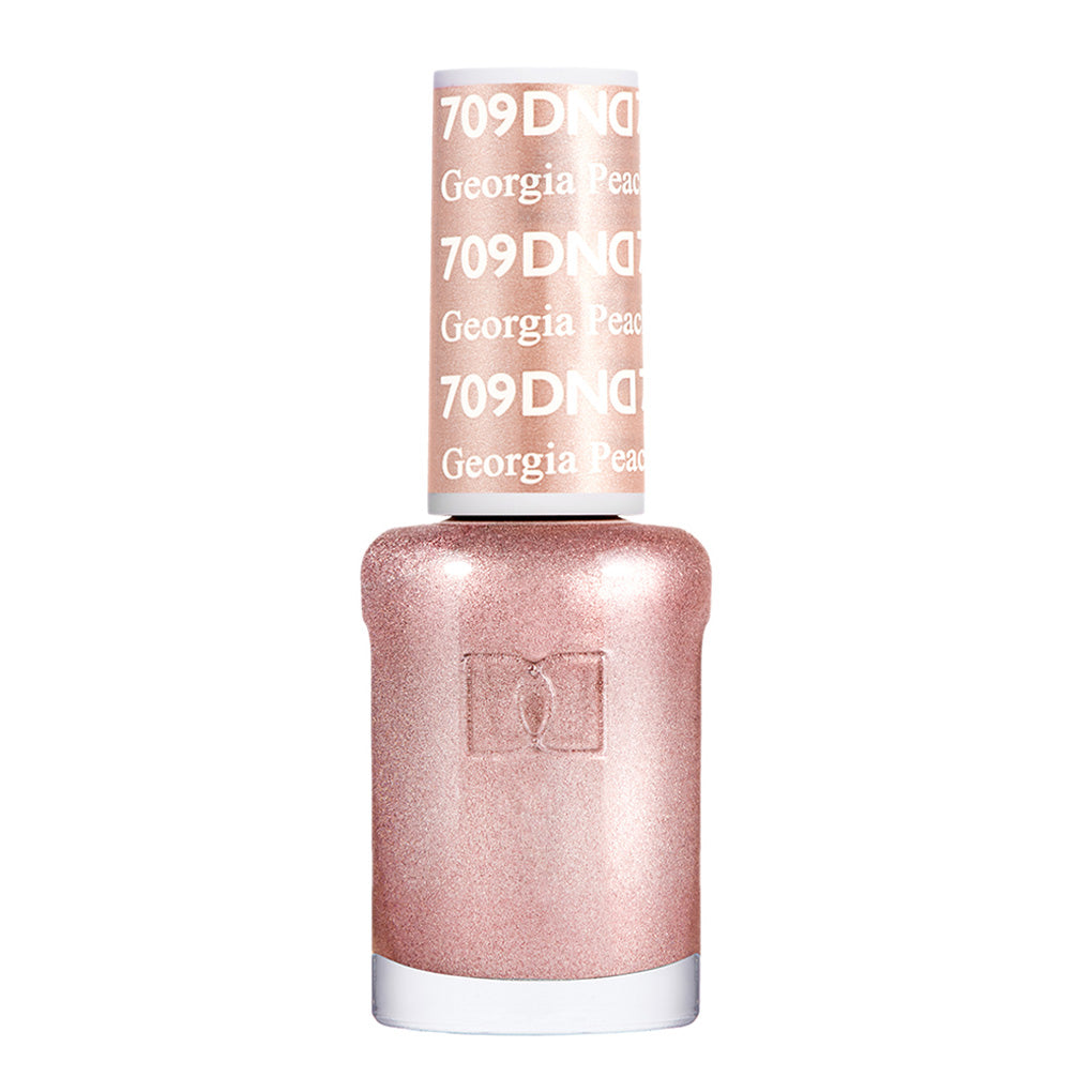 DND Gel Nail Polish Duo - 709 Gold Colors - Georgia Peach