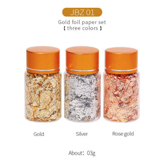  3 Jars of Foil Set - JBZ01 - 3g by OTHER sold by DTK Nail Supply