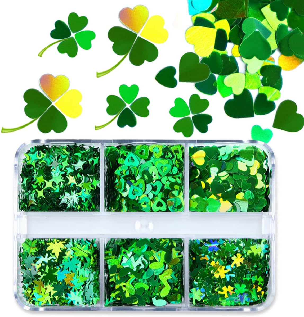 6 Grids of Holographic Sequins - #29 St Patrick's Day
