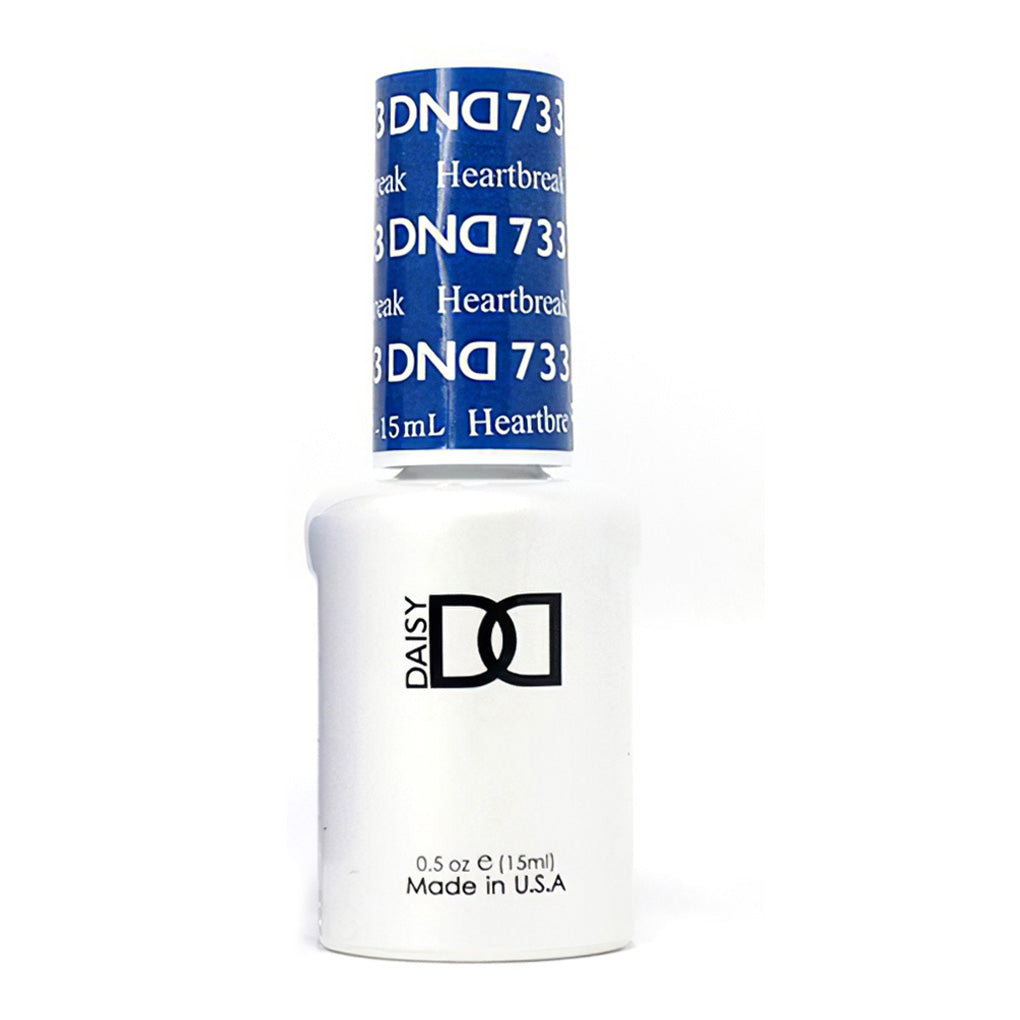 DND Gel Nail Polish Duo - 733 Blue Colors - Heartbreak