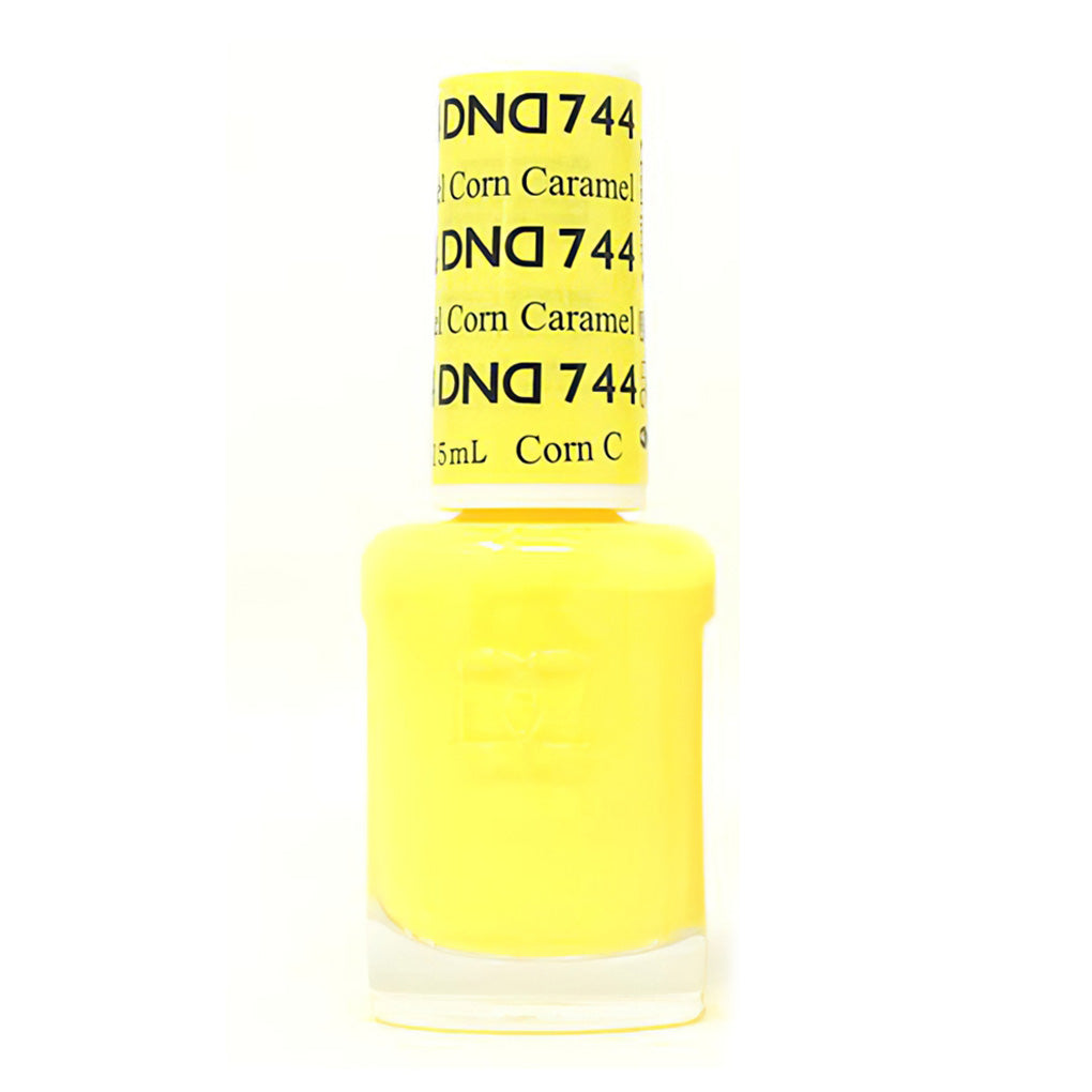 DND Gel Nail Polish Duo - 744 Yellow Colors - Caramel Corn